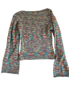 Bell Sleeve Rainbow Sweater